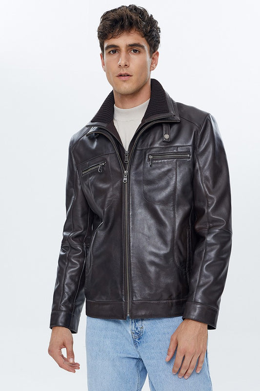 Black Leather Jacket for Men