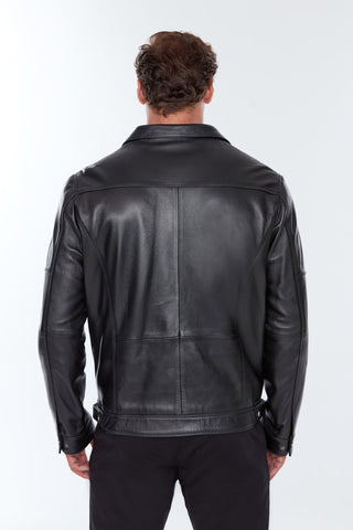 Brad Black Cowhide Leather Jacket