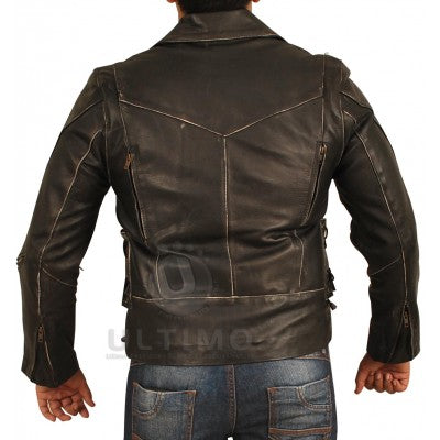Brando Black Motorcycle Leather Jacket