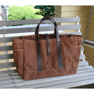Decent Dark Brown Leather Hand Bag