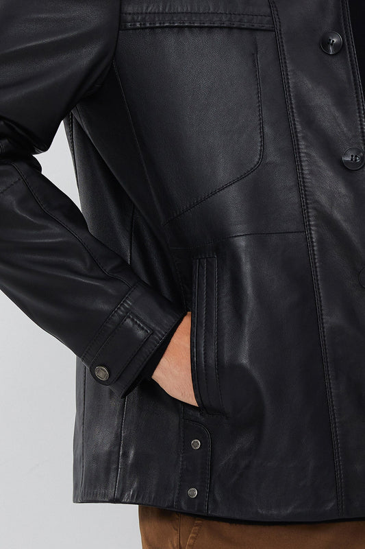 Pascal  Black Leather Jacket