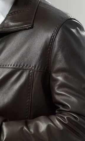 Black Coat Style Motorcycle Leather Jacket