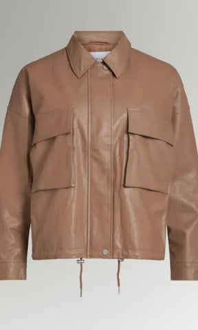 Women's Trucker Leather Jacket