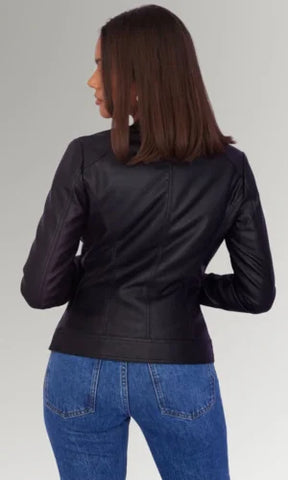 Women's Biker Slim Fit Leather Jacket