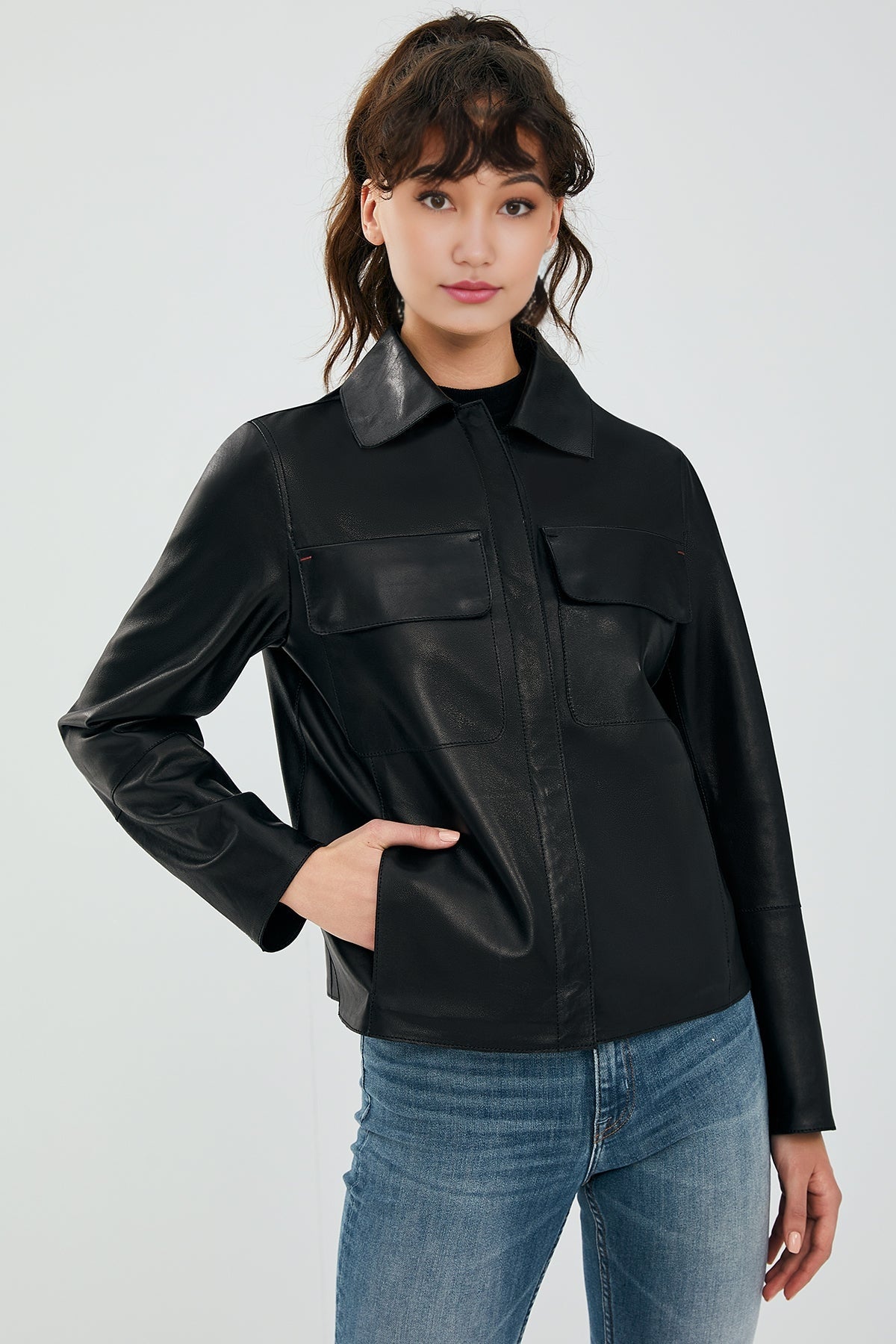 Jasmine Black Women's Leather Jacket