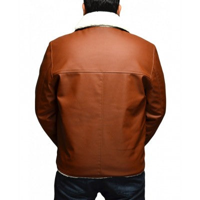 Tan Brown Faux Shearling Jacket