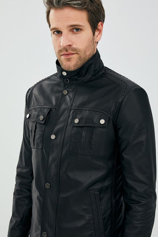 Leather Blouson Jacket for Men