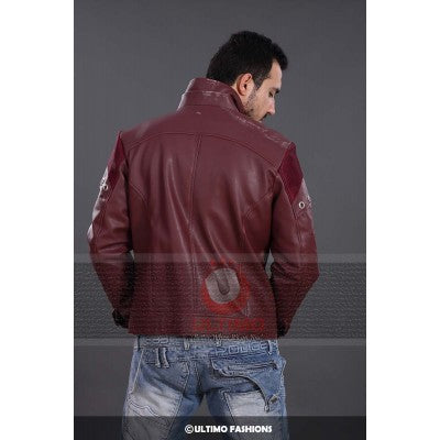 Red The Lord Classic Bomber Genuine Leather Jacket