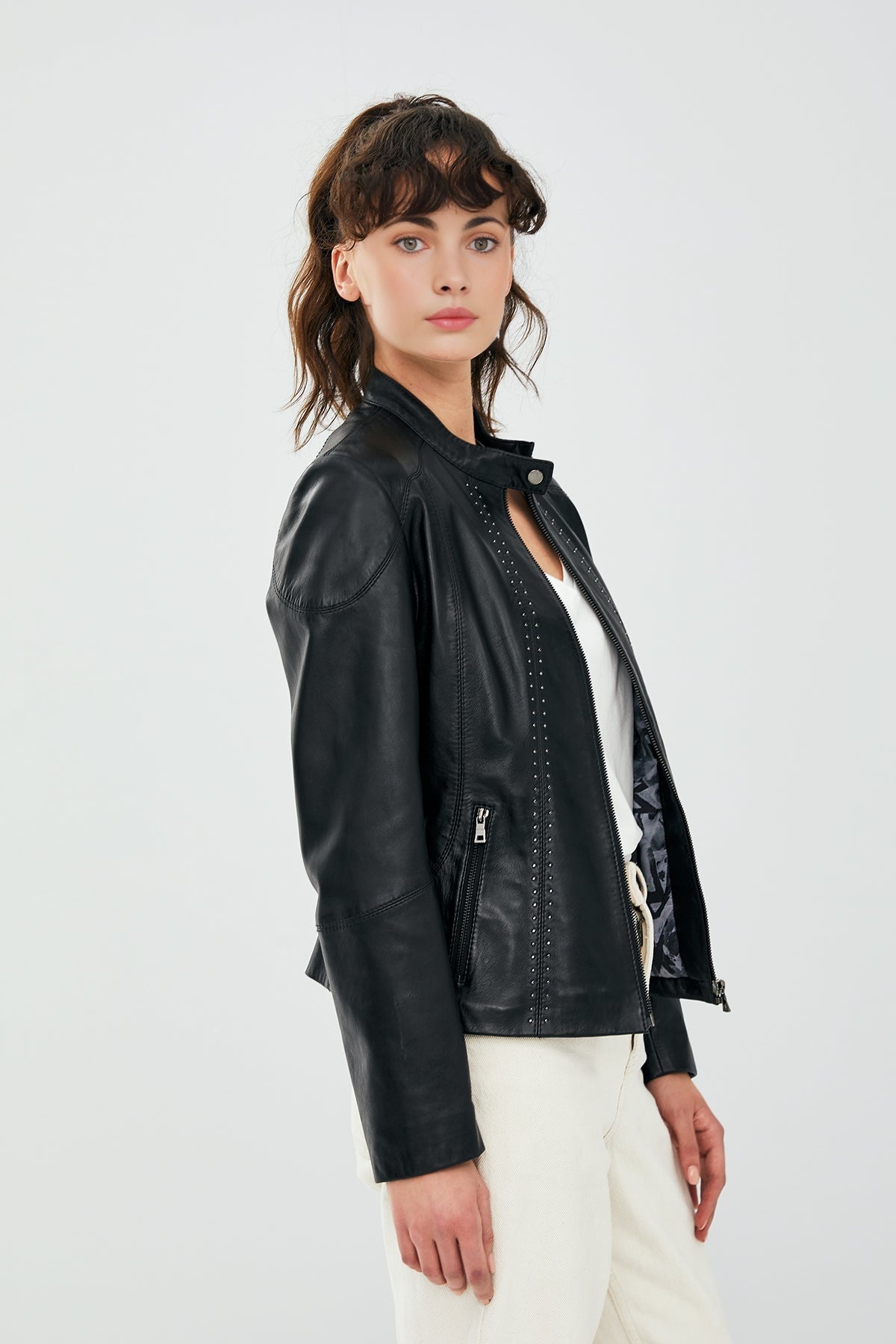 Lizzy Black Leather Jacket