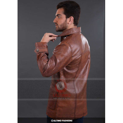 Vintage Brown Hector Leather Jacket