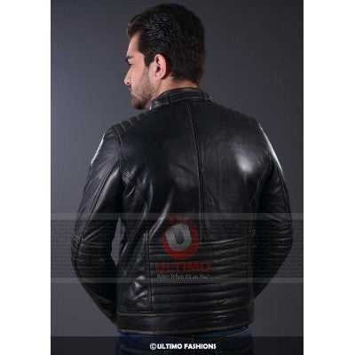 The Speedstar Genuine Black Leather Jacket