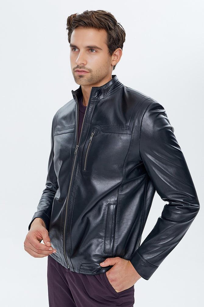 Oscar Men's Black Leather Jacket