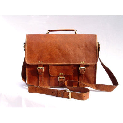 Leather Messenger Medium Bag