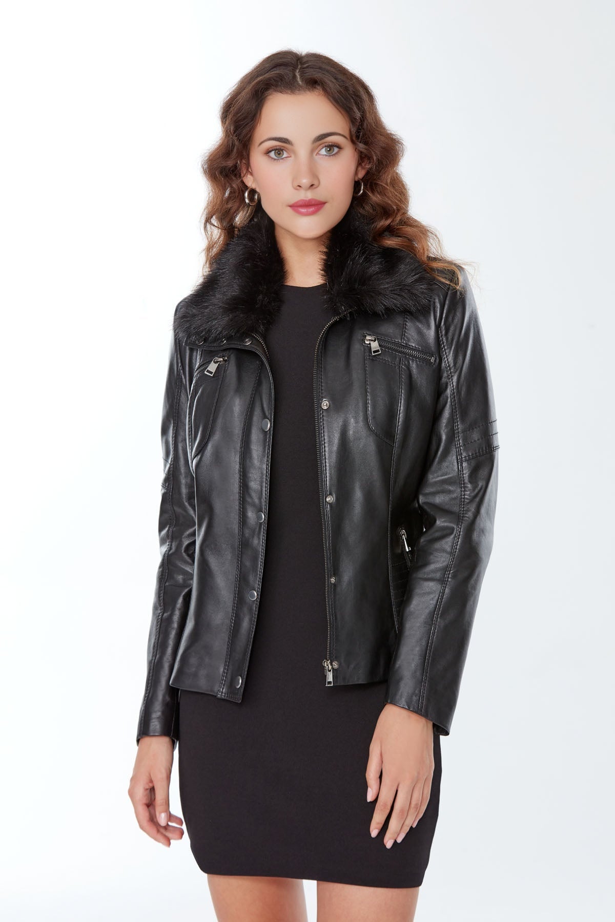 Belinda Women's Black Leather Jacket