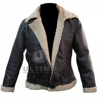 The Balboa Fur Dark Brown Leather Jacket