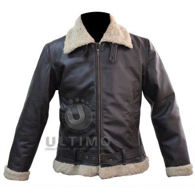The Balboa Fur Dark Brown Leather Jacket