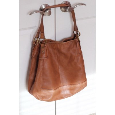 Ladies Hand Bag in Brown Leather