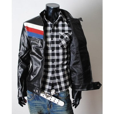 Mens Leather Motorcycle Jacket