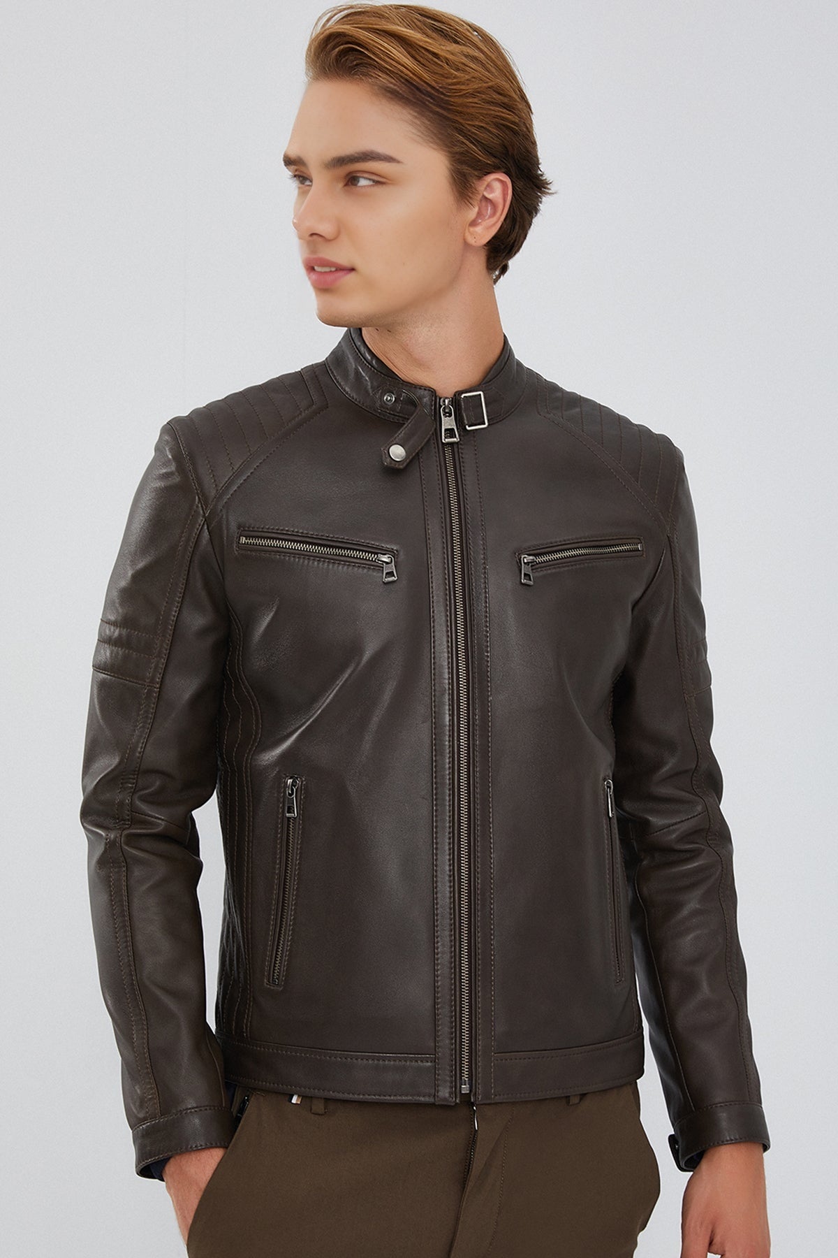 Paul Men's Brown Leather Jacket