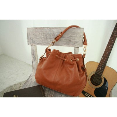 Brown Leather Shoulder Bag for Women