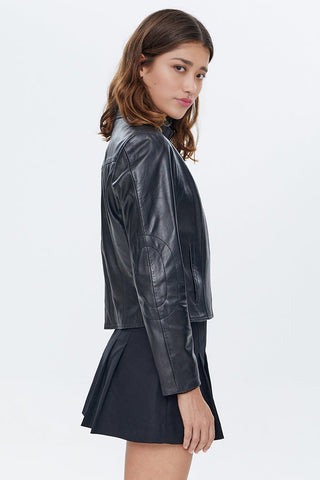 Angie Women's Black Leather Jacket