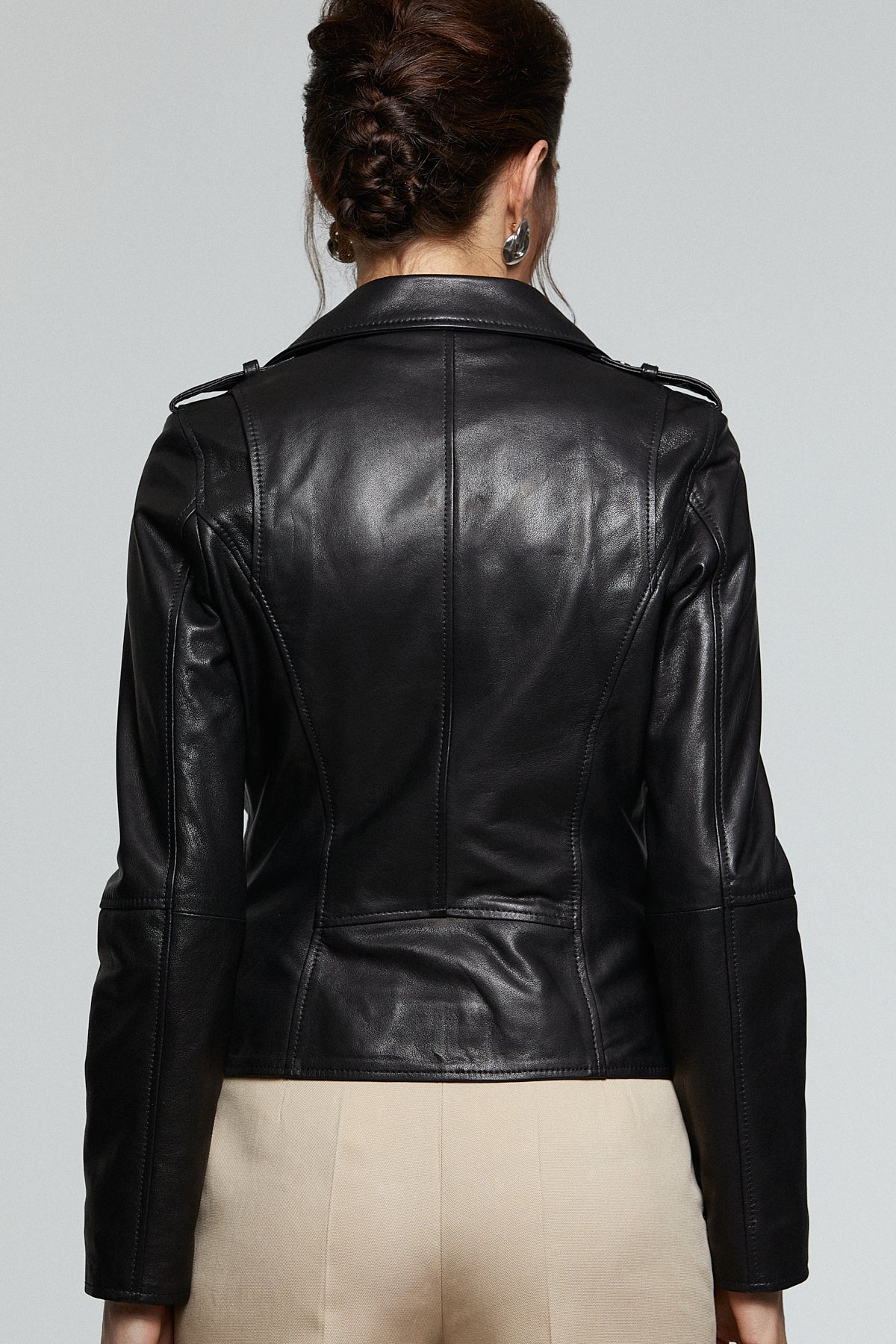 Egoist Woman Black Leather Jacket