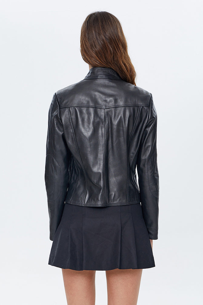 Angie Women's Black Leather Jacket