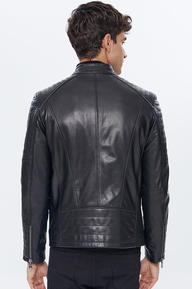 Dali Men's Black Leather Jacket