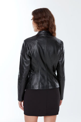 Lizzy Women's Black Leather Jacket