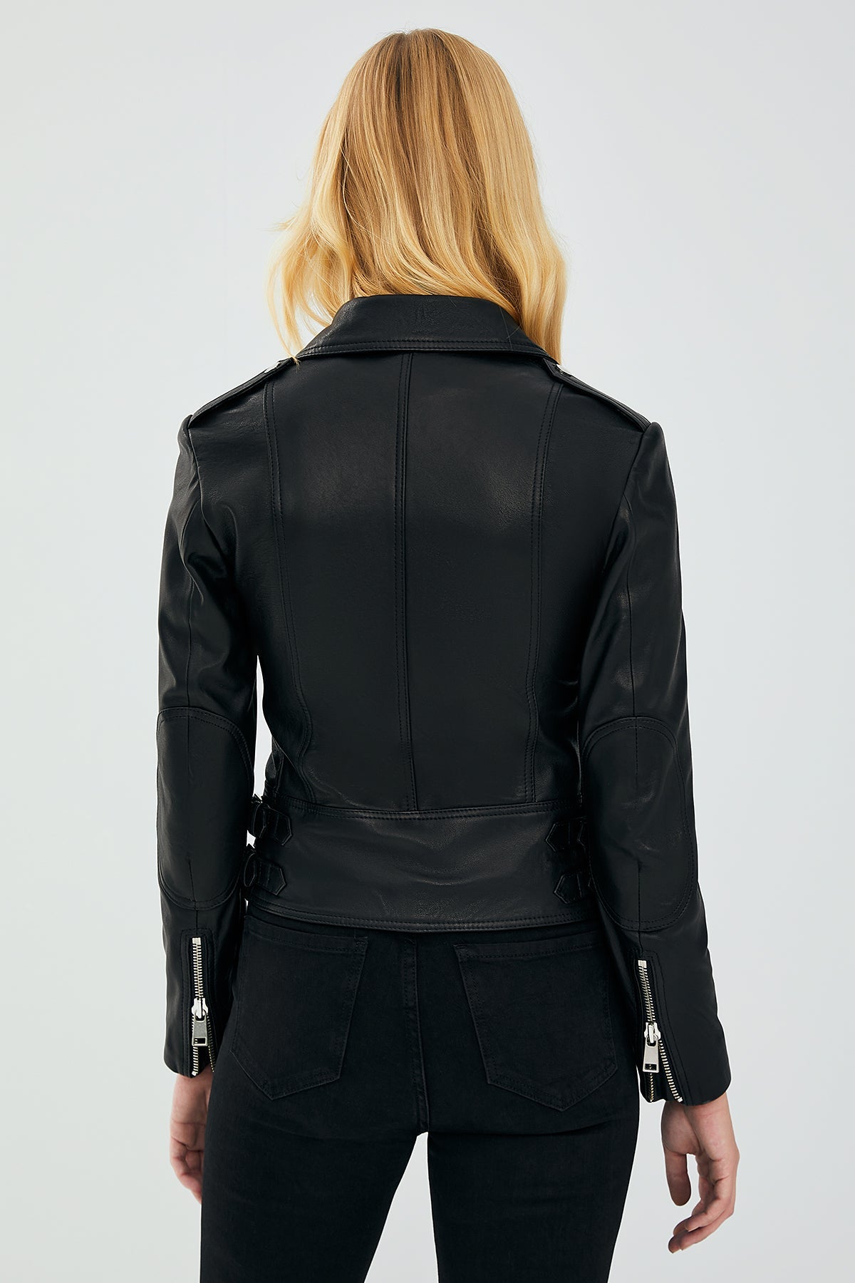 Latoya Women's Black Biker Leather Jacket