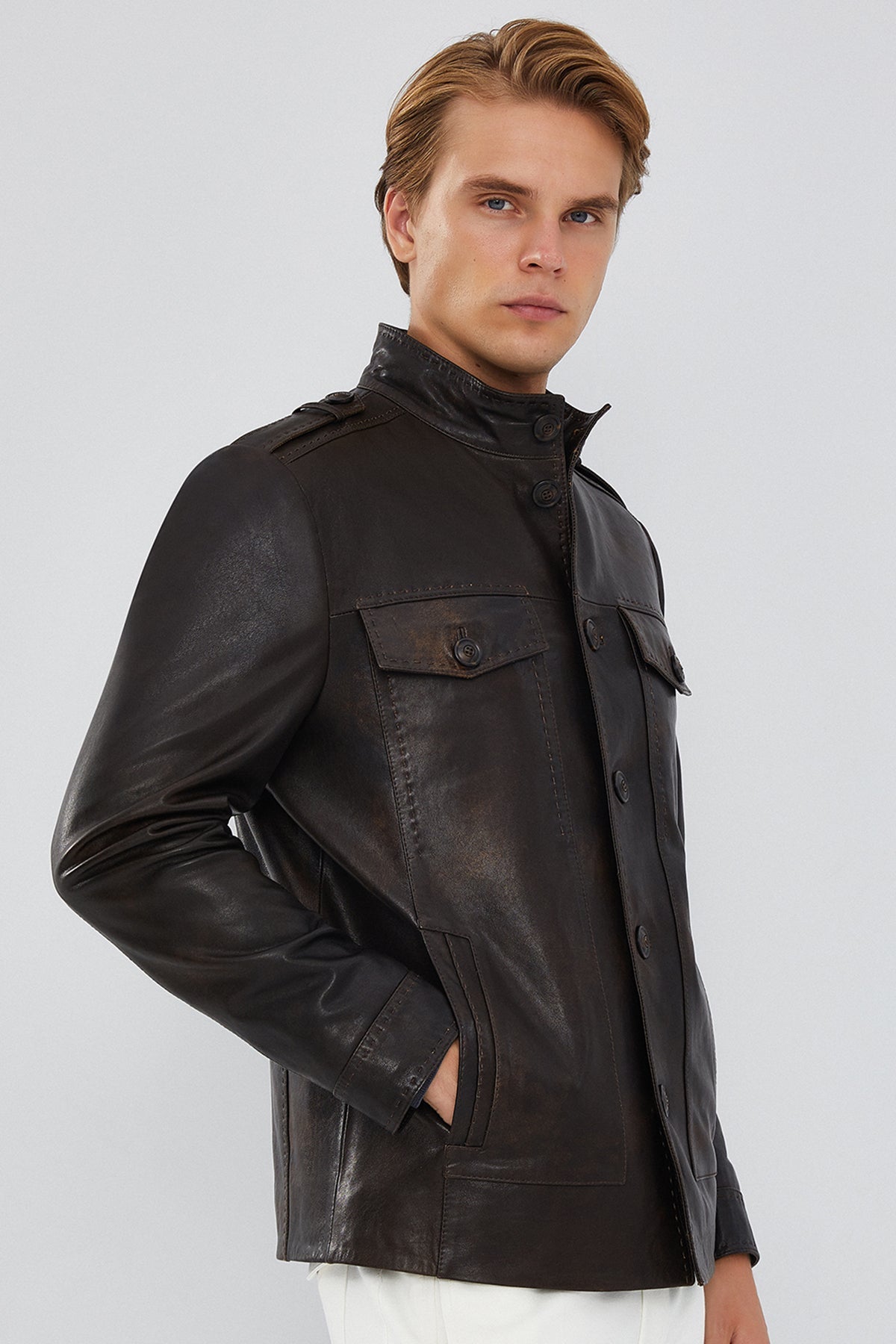 Alvarez Men's Brown Leather Jacket