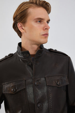 Alvarez Men's Brown Leather Jacket