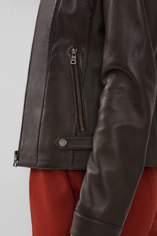 Kim Women's Mink Short Leather Jacket