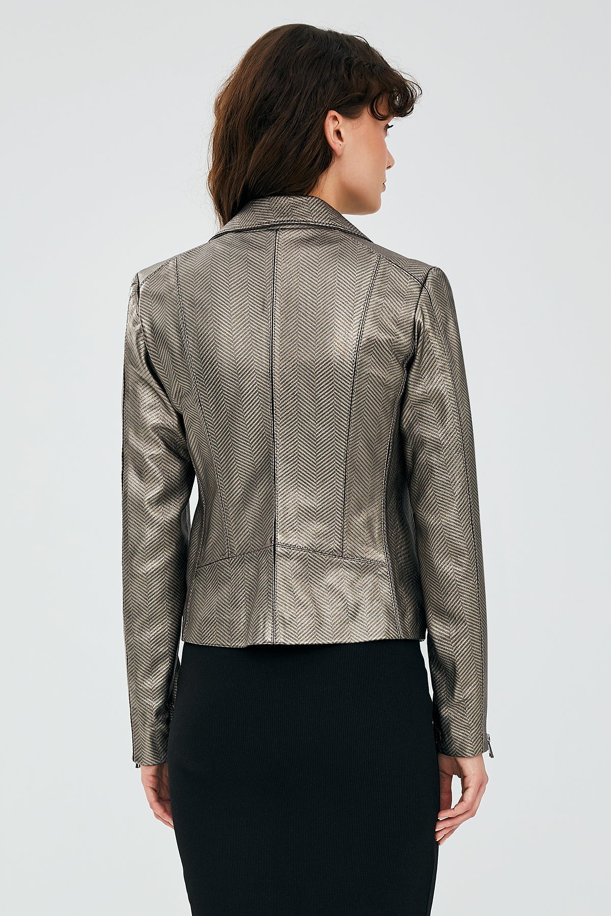 Kiara Silver Women's Biker Leather Jacket