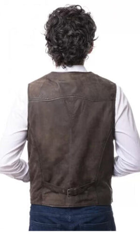 Jim Bryan Vintage Leather Vest Coat