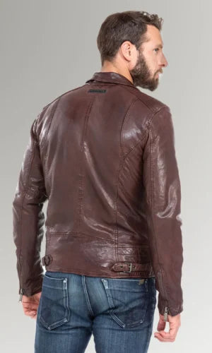 Men's Brown Biker Vintage Leather Jacket