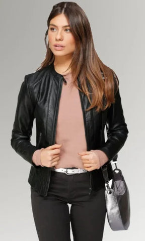 Black Women's Leather Jacket