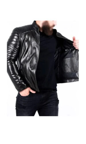 Marcus Edwards Black Genuine Leather Jacket