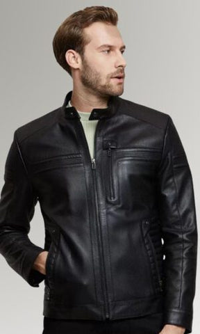 Men's Cafe Racer Vintage Leather Jacket