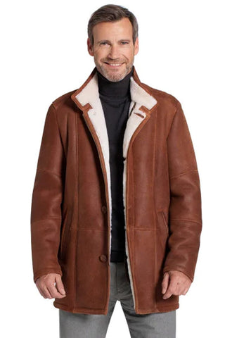 Wilton Men’s Leather Jacket Jax Winston Brown