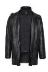 Men's Nathan Black Leather Coat