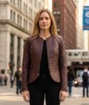Jaeger Sienna-Lining Premium Leather Biker Jacket