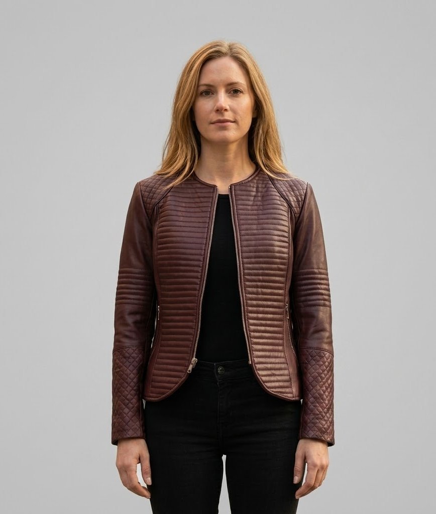 Brown-Lining-leather-Jacket-front-studio