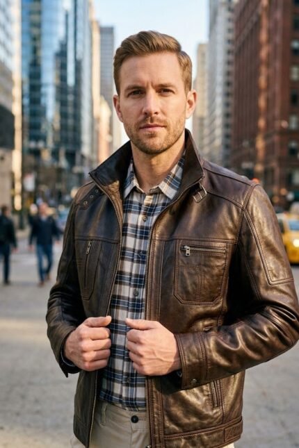 Ford Heritage Vintage Brown Leather Jacket