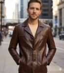Jeremy Brown Leather Blazer Coat
