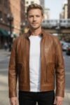 Samuel Sienna Heritage Premium Leather Cafe Racer Jacket