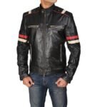 Retro Black Stylish Leather Jacket For Men