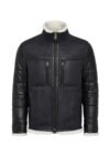 Zermatt Teddy Black Coat For Men
