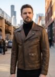 Maverick Vintage Warrior Distressed Leather Biker Jacket