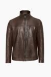 Heritage Brown Classic Zip-Up Leather Jacket